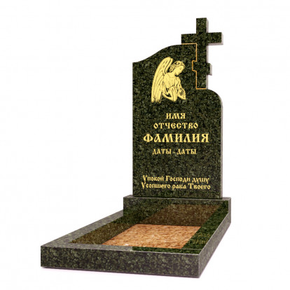 Вертикальный памятник с вырезанным крестом СВ-56