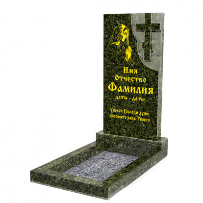 Вертикальный памятник с вырезанным крестом СВ-89