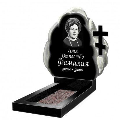 Вертикальный памятник с вырезанным крестом СВ-99