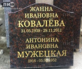 Памятник на двоих из гранита небольшого размера